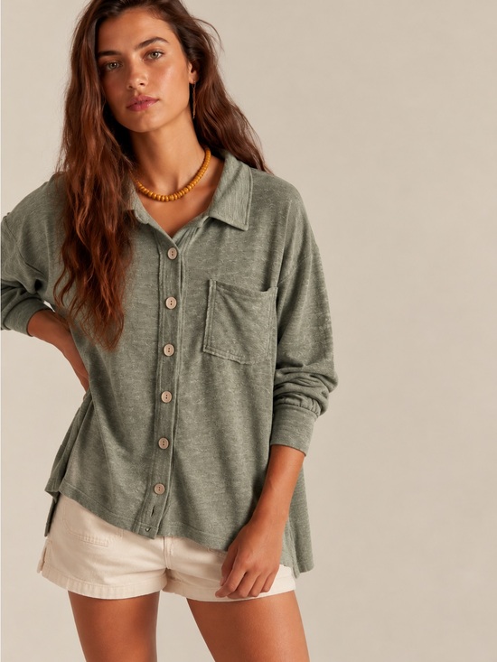 Free People Sweaters - Free People Beach Relaxed Olive Green Button-Front Cardigan Fall Size XS